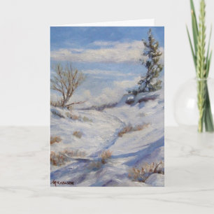 Winter Path Art Christmas Card