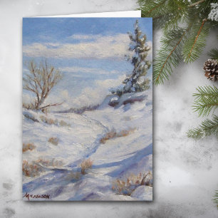 Winter Path Art Christmas Card