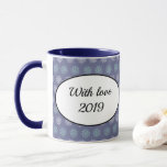 Winter Pattern Blue and White Snowflakes Mug<br><div class="desc">Create a beautiful Christmas gift for everyone you love. Personalise the message.</div>