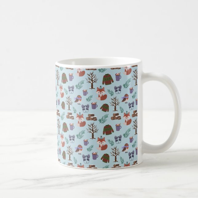 Winter Pattern Coffee Mug (Right)