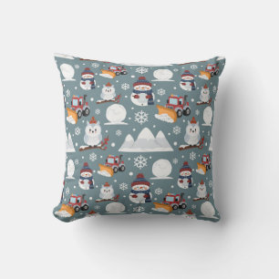 Winter Pattern Throw Pillow