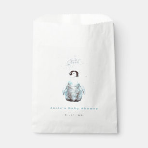 Winter Penguin Baby Shower Favour Bags