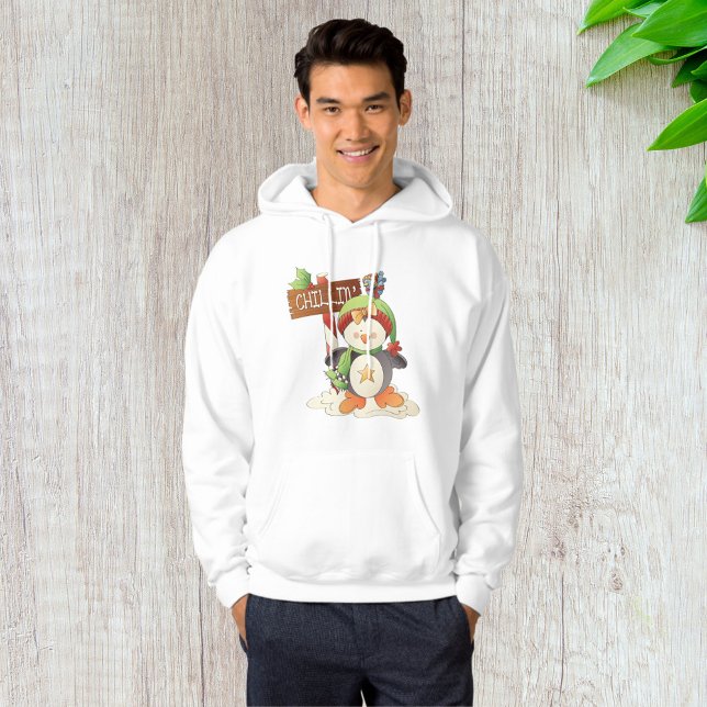 Winter Penguin & Bird Chillin Christmas Holiday  Hoodie (Creator Uploaded)