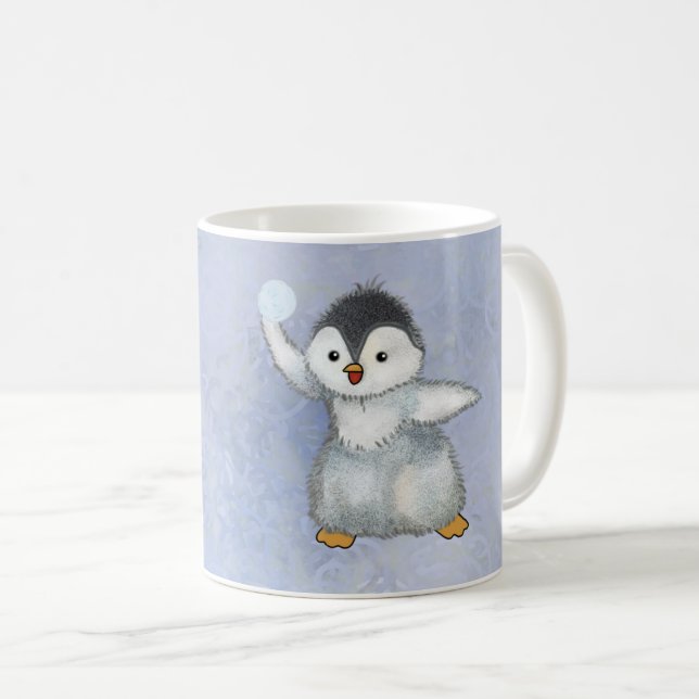 winter penguin  coffee mug (Front Right)