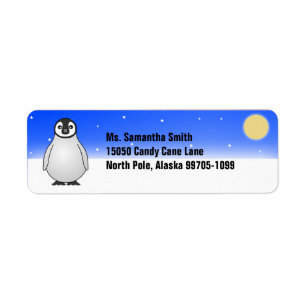 Winter Penguin Custom Return Address Labels