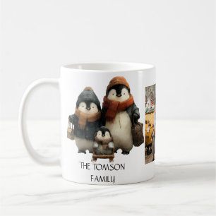 Winter Penguin Family Personalized Design Coffee Mug