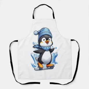 Winter Penguin Ice Staking Apron