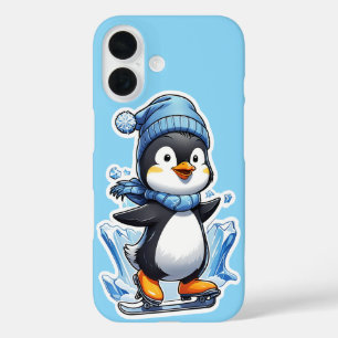 Winter Penguin Ice Staking iPhone Case