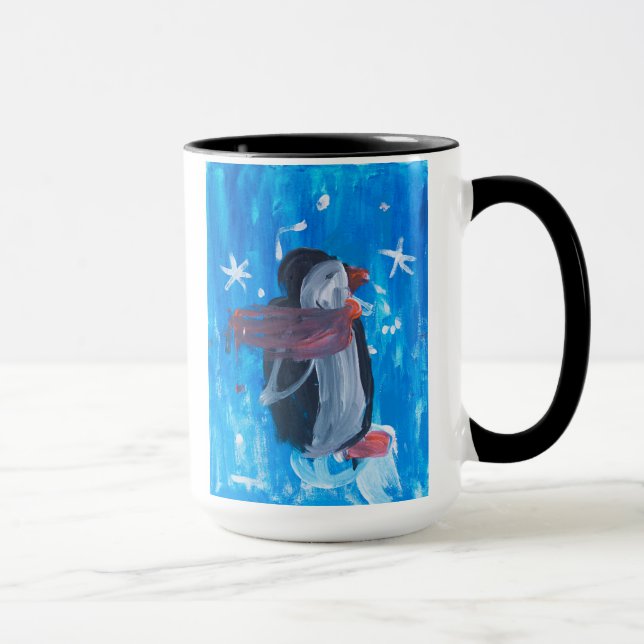 Winter Penguin  Mug (Right)