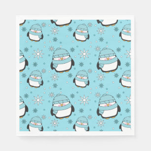 Winter Penguin Paper Napkins