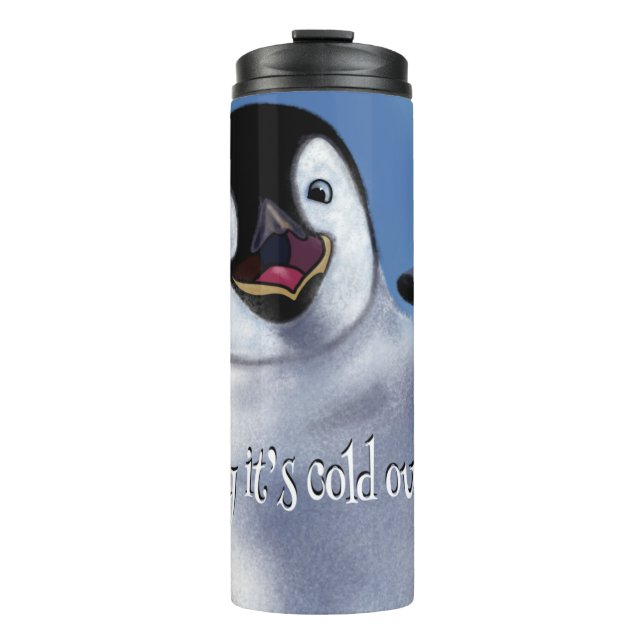 Winter Penguin Thermal Tumbler (Front)