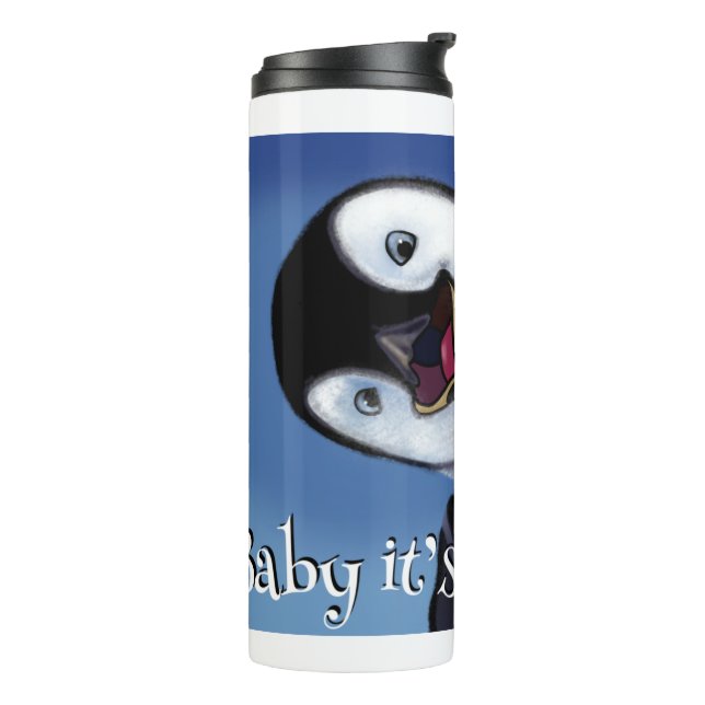 Winter Penguin Thermal Tumbler (Rotated Left)