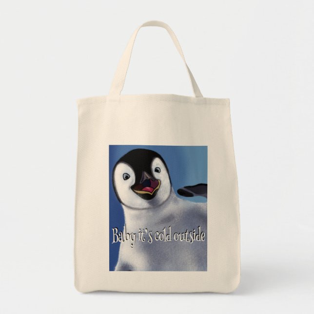 Winter Penguin Tote Bag (Front)