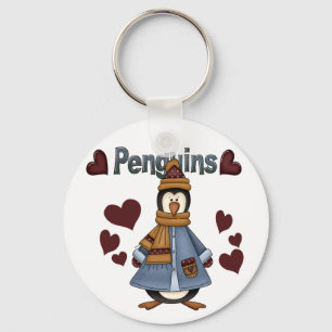 Winter Penguin Tshirts and Gifts Key Ring