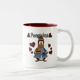 Winter Penguin Tshirts and Gifts Two-Tone Coffee Mug