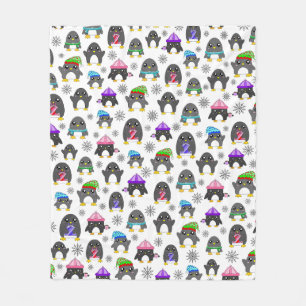 Winter Penguins Fleece Blanket