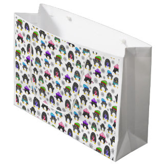 Winter Penguins Large Gift Bag