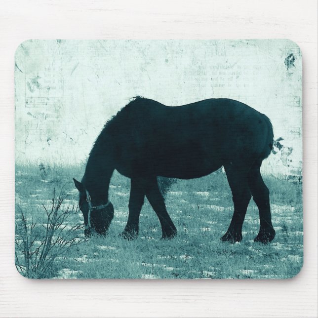 Winter Percheron Mouse Mat (Front)
