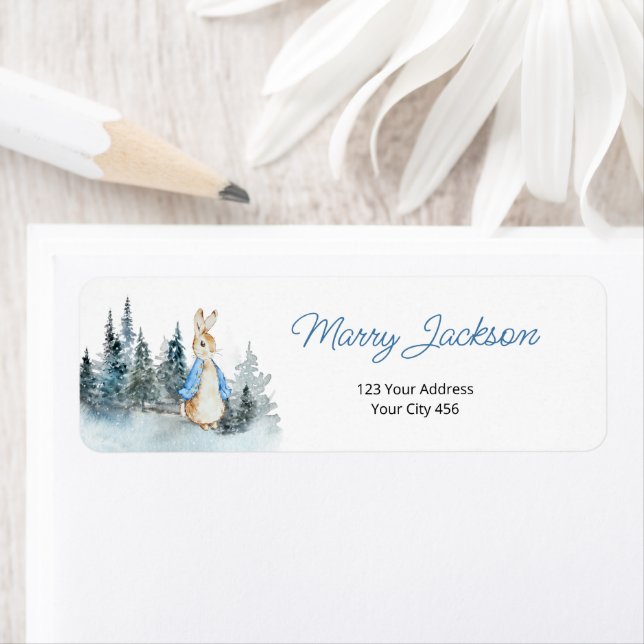 Winter Peter Rabbit Address Labels (Insitu)