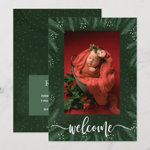 Winter Photo Baby Birth Announcements