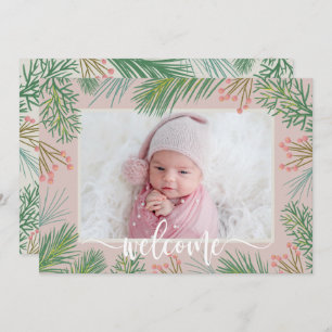 Winter Photo Baby Birth Announcements
