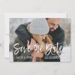 Winter Photo Save the Date Card