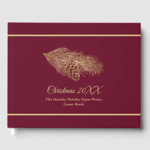 Winter Pine Christmas Guest Book