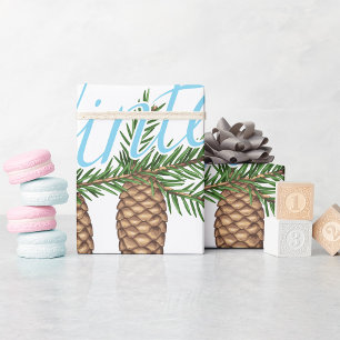 Winter Pine Cones Wrapping Paper