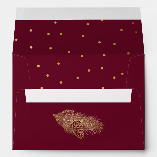 Winter Pine Holiday Envelope (Back (Bottom))