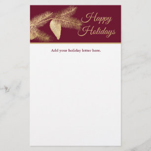 Winter Pine Holiday Stationery