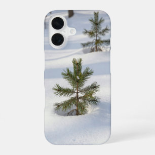 Winter Pine Saplings Deep Snow Phone Case