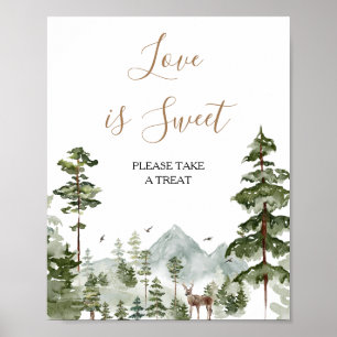 Winter Pine Tree Adventure Awaits Love is Sweet Poster