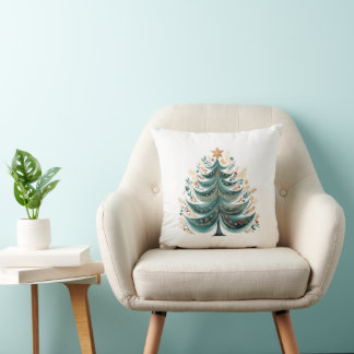 Winter Pine Tree Christmas Pillow