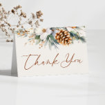 Winter Pine Tree Floral Baby Shower Thank You Card<br><div class="desc">This is a Winter Pine Tree Floral Baby Shower Thank You Card!</div>