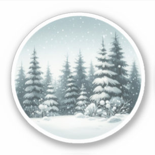 Winter Pine Trees