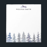 Winter Pine Trees Personalised  Notepad<br><div class="desc">Watercolor winter pine trees personalised notepad.</div>