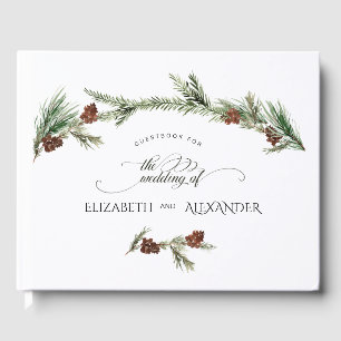 Winter Pine Wedding Guestbook