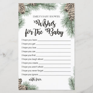 Winter Pinecone Baby Shower Game PRINTED