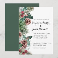 Winter Pinecones, and Holly Wedding