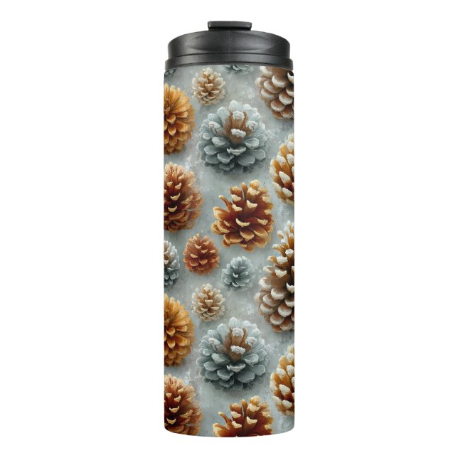 Winter Pinecones Harmony Thermal Tumbler (Front)