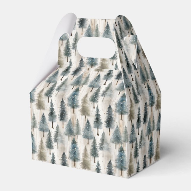 Winter Pines & Holiday Sentiments Favour Box (Front Side)