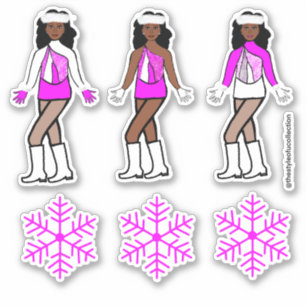 Winter Pink  Dancer Stickers #1