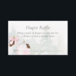 Winter Pink Girl Baby Shower Diaper Raffle Enclosure Card<br><div class="desc">Winter Christmas Theme Girl Baby Shower Diaper Raffle Ticket. Click the "Customise Further" button to edit. Matching items in our store Cava party design.</div>
