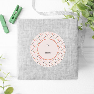 Winter Pink Pastel Fun Polka Dots Christmas Classic Round Sticker