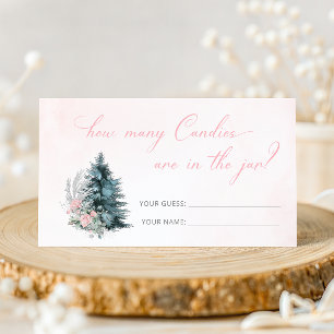 Winter Pink Silver How many Candies are in the jar Enclosure Card