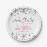 Winter Pink Snowflake Baby Shower