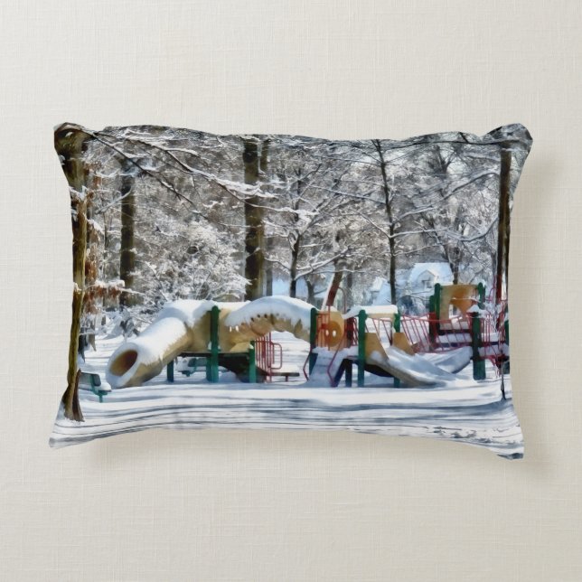 Winter Playground Decorative Cushion (Back)