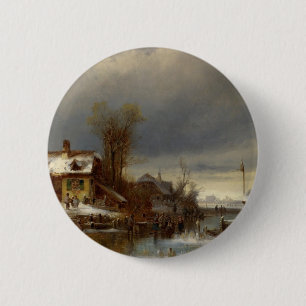 Winter Pleasure - Wintervergnugen 6 Cm Round Badge