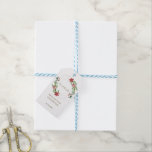 Winter Poinsettia Pine Berry Christmas Wedding Gift Tags<br><div class="desc">Elegant and unique design featuring gorgeous watercolour pine branches,  berries,  Christmas balls,  gold hands arrangement as a winter holidays wreath on white. Use Personalise tool to add your info. For more ideas,  please visit my Gold Hands Holidays Collection.</div>