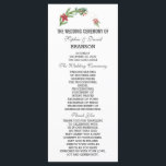 Winter Poinsettia Pine Berry Christmas Wedding Programme<br><div class="desc">Elegant and unique design featuring gorgeous watercolour pine branches,  berries,  Christmas balls,  gold hands arrangement as a winter holidays wreath on white. Use Personalise tool to add your info. For more ideas,  please visit my Gold Hands Holidays Collection.</div>